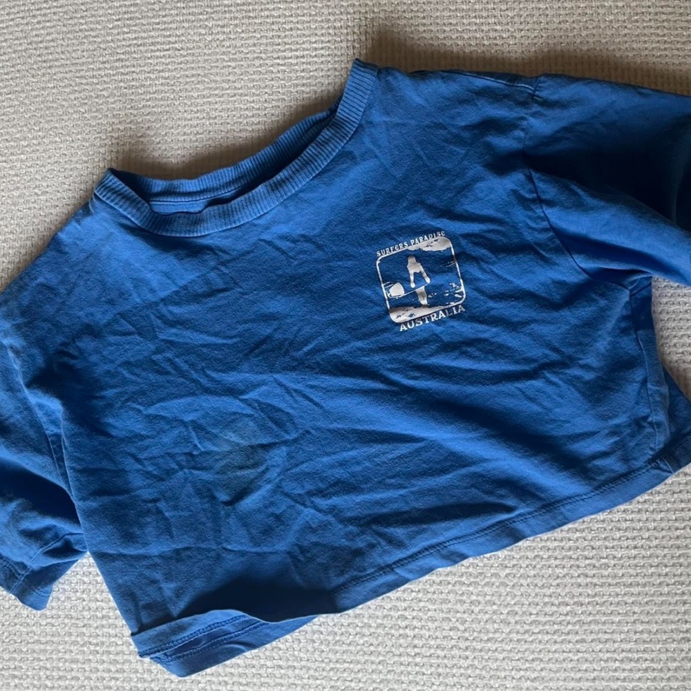 H&M Blue Cropped Top